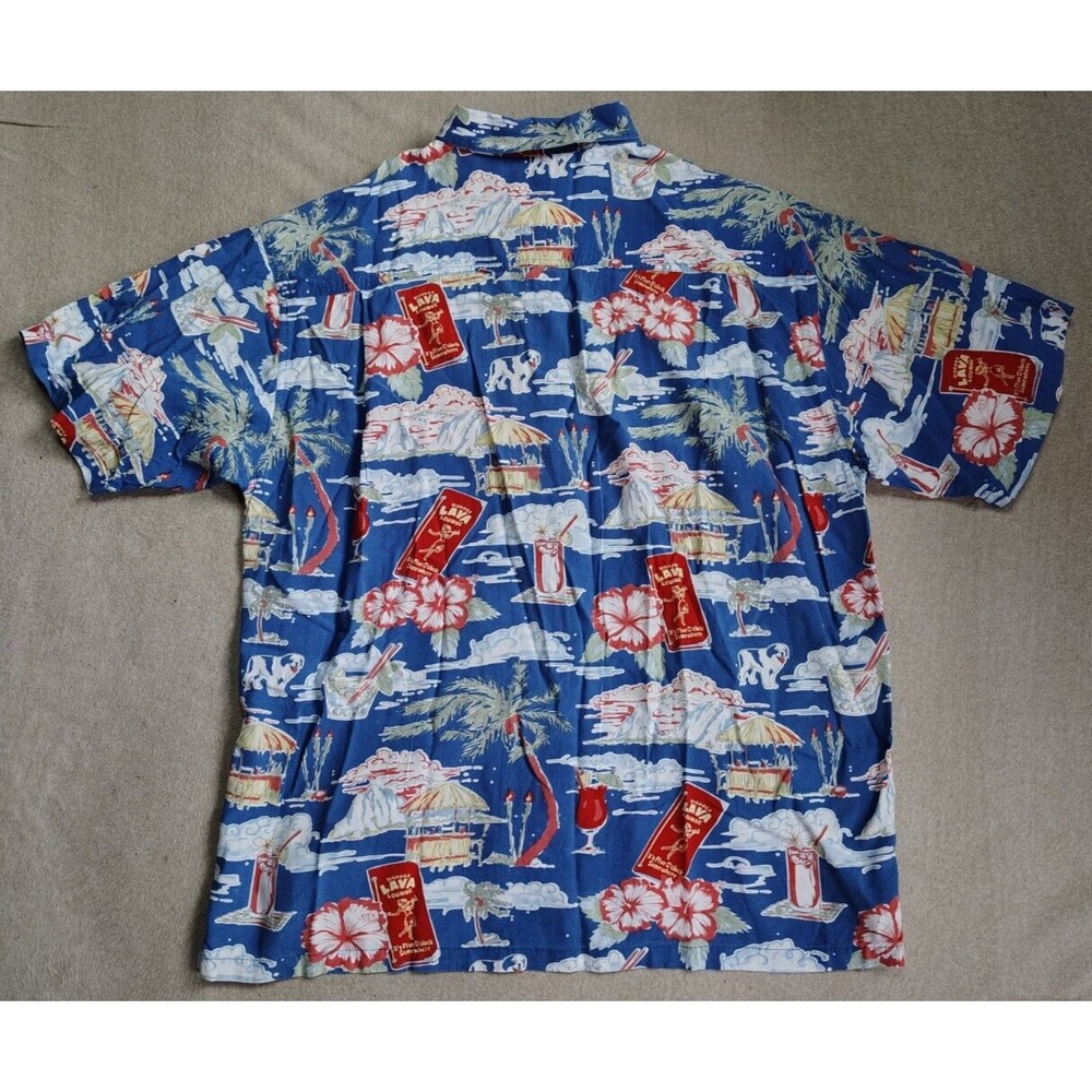 Big Dogs Shirt Cruise Tropical Alcohol Cocktail Button Up Lava Lounge Large‎ - Picture 4 of 7